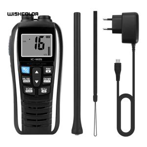 Wishcolor IC-M25 해양 워키 토키 VHF 해양 라디오 5KM 5W ICOM 용 방수 핸드 헬드 트랜시버