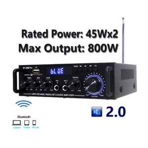 A51I 앰프 Bt 298 Pro 홈 시어터 앰프 가라오케 듀얼 채널 스테레오 블루투스 5.0 최대 800W 새로운 업그레이드 EU 플러그
