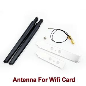 2x6DBi 듀얼 밴드 2.4GHz 5GHz WiFi 안테나 외부 RP-SMA MHF4 연장 케이블 세트 (M.2 Wifi 카드 AX200 AX210 BE200 용)