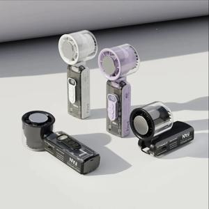 고속 접이식 냉각팬, 디지털 디스플레이 미니 휴대용 USB 충전팬, 강풍 휴대용 선풍기