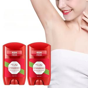 50g 딸기향 데오도란트 스틱, 보습 및 탈취, 신선한 향기, 알루미늄 프리, 매일 겨드랑이, 손, 발 및 바디 탈취를 위한 72시간 지속되는 향기, 신선한 딸기 향, 헹굴 필요 없는 레시피, 휴대용 디자인, 남녀공용 여행용 데오도란트.