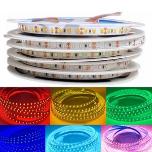 120LED/m 2835 LED 스트립 홈 램프 스트립 DC12V 24V 레드 아이스 블루 그린 옐로우 핑크 유연하고 절단 가능한 소프트 램프 바 홈 데코