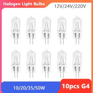 10pcs G4 전구 220V 할로겐 전구 2 핀 기본 디 밍이 가능한 전구 캐비닛 조명/트랙 조명에 대 한 긴 수명 할로겐 전구