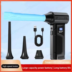 Xiaomi 터보 제트 송풍기 브러시리스 모터 전기 강력한 제트 팬 LED 라이트 디지털 디스플레이 USB 충전 휴대용 청소 도구