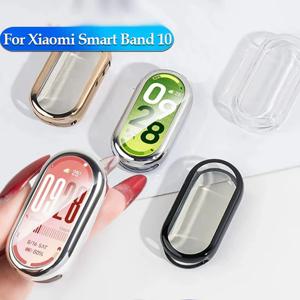 Xiaomi mi band 10/9 액세서리 용 소프트 TPU 케이스 전천후 보호 범퍼 쉘 화면 보호기 miband band 10 9 커버