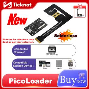 NGC DOL-001/DOL-101 콘솔 지원 홈브루 소프트웨어 실행을 위한 RP2040 기반 게임큐브 오픈 소스용 무납땜 피코로더