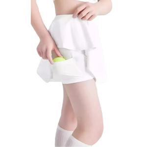 여아 스포츠 스커트 골프 테니스 숏 스커트 통기성 요가 팬츠 스커트 아동용 액티브웨어 스포츠웨어 빠른 건조 스커트