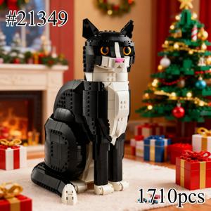 IDEAS 턱시도 고양이 21349 빌딩 블록 세트, 레고 파티클과 호환 가능, 크리스마스 선물에 적합, 1710개