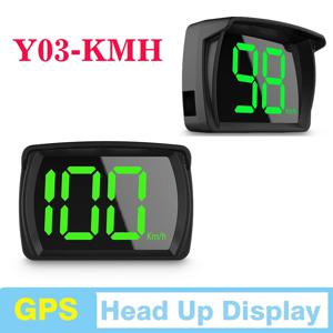 Y03 디지털 GPS 속도계 범용 GPS 헤드업 디스플레이 HUD 대형 글꼴 KMH 알림 미터 자동차 전자 디스플레이 플러그 앤 플레이