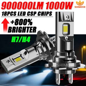 H7 H4 LED CANBUS 전구 900000LM 슈퍼 브라이트 9003 HB2 6000K 자동차용 무선 자동차 오토바이 다이오드 헤드라이트 램프
