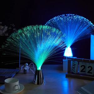 LED 광섬유 램프 멀티컬러 별빛 하늘 조명, 휴일 웨딩 센터피스 광섬유 LED 야간 조명 장식 램프