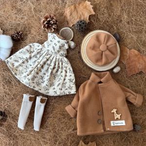 BJD 인형 옷 30cm 1/6 스케일 겨울 드레스와 귀여운 모자 액세서리 소녀 선물 의상
