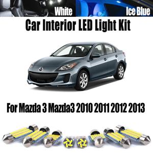 BMTxms 11개 LED 실내등 번호판 전구 키트 마쯔다 3 BL 마쯔다3 2010 2011 2012 2013 화장 거울 트렁크 램프 캔버스