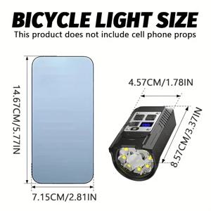 자전거 손전등 9 LED 자전거 전조등 타입-C 충전식 자전거 램프 초경량 핸들바 라이트 방수 사이클링 램프