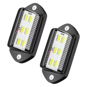 1/2/4개 6 LED 자동차 번호판 조명 SUV 트럭 트레일러 밴 태그 스텝 램프 화이트 전구 자동차 제품 번호판