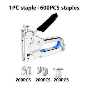 3 in 1 수동 네일건 에어 네일건 U자형 네일 그랩버 유화 스테이플건 사진 액자 마틴건 600개 스테이플 포함