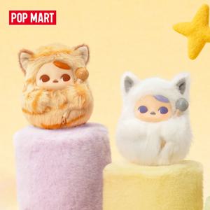 팝마트 퍽키 탭 탭 베이비즈 시리즈-비닐 플러시 펜던트 블라인드 박스 1개/6개 팝마트 수집용 귀여운 피규어 플러시 장난감