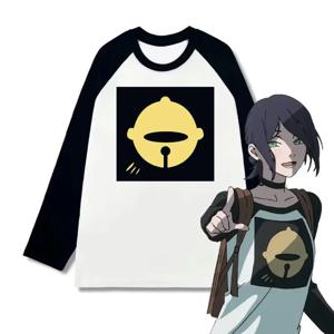 Anime Reze 긴 소매 티셔츠 코스프레 오버사이즈 빈티지 체인소 남녀 공용 의류 일본 만화 티셔츠 하라주쿠 Y2k 탑