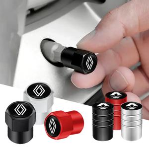 4개 자동차 휠 타이어 밸브 스템 커버 방진 캡 (르노 클리오, 산데로, 캡쳐, 메간 R5 4, E-tech, 세닉, 아우스탈리아, 라팔레, QM6 용)