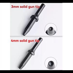 A24F-4PCS 공압 리벳 건 헤드, 반중공 솔리드 해머 헤드 콘 공압 해머 M3-4-5-6Mm