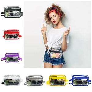방수 어깨 가방 투명 허리 가방 스포츠 PVC 패니 팩 전화 가방 사이클링 가방 여성 허리 팩 여성