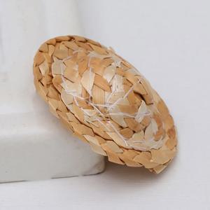 8Pcs 작은 짠 밀짚 모자 미니 탑 모자 홈 장식 인형 집 미니어처 DIY 공예 용품 사진 소품 장식품 절묘한