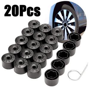 20Pcs 자동차 바퀴 허브 커버 17mm 범용 자동 허브 타이어 녹슬지 않는 먼지 방지 캡 스크류 캡 너트 볼트 보호기 자동차 액세서리