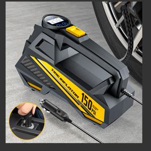 유선 휴대용 자동차 공기 펌프 업그레이드 12V 150PSI 전기 타이어 팽창기 펌프 오토바이 자전거 공 LED 라이트 자동차 공기 압축기