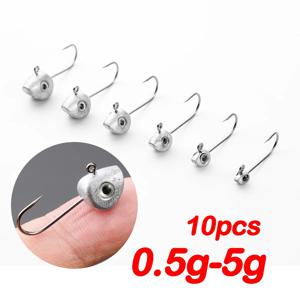 미니 지그 헤드 후크, 배스 크래피 낚시 지그 후크, 소프트 루어 웜 낚시 루어 후크, 3D 아이, 0.5g, 1g, 2g, 3g, 4g, 5g, 10 개