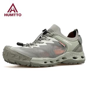 HUMTTO 남성용 여름 수상 하이킹 신발, 통기성 남성 운동화 2025 야외 비치 샌들, 낚시 등산 웨이딩 남자 스니커즈