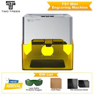 Twotrees TS1 휴대용 미니 레이저 조각기 CNC 블루투스 기계 DIY 로고 마킹 기계 페인트 개 태그 종이 가죽 나무