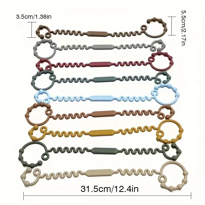 1/3/6PCS 실리콘 젖꼭지 안티 드롭 체인 아기 장난감 Teether 안티 드롭 코드 아기 젖꼭지 안티 드롭 체인