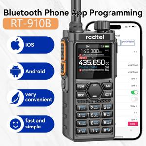 Radtel RT-910B 45-59Mhz TX RX 무전기 960채널, AM/FM, 에어밴드, C타입 스펙트럼, 블루투스 노이즈 감소 NOAA 지원