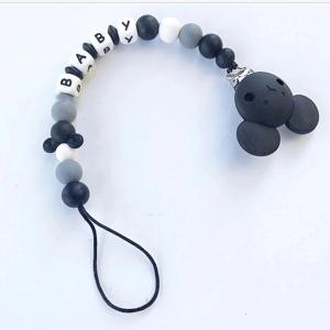 사용자 정의 이름 실리콘 맞춤형 아기 젖꼭지 체인 더미 젖꼭지 홀더 가드 Teether 펜던트 신생아 샤워 선물