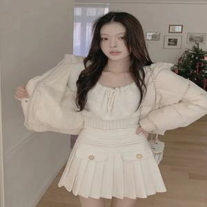 한국 스타일 여성용 플리스 안감 두꺼운 브레드 코트 모자 달린 짧은 면 재킷 따뜻하고 패셔너블한 퍼 칼라 봄 외투