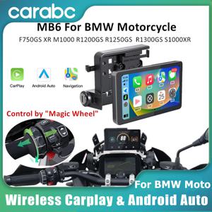 CARABC 6인치 MB6 오토바이 네비게이션 무선 카플레이 안드로이드 오토 BMW R1300GS S1000 XRF750GS XR M1000 R1200GS R1250GS용