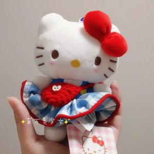 산리오 인형 장난감 헬로 키티 만화 플러시 소프트 백팩 펜던트 귀여운 창의적인 장식품 소녀들을 위한 생일 선물