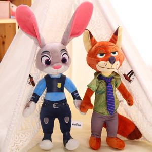 30cm-40cm Kawaii Zootopia Nick Wilde Judy Hopps 플러시 인형 장난감 애니메이션 새로운 소파 룸 장식 어린이 생일 선물