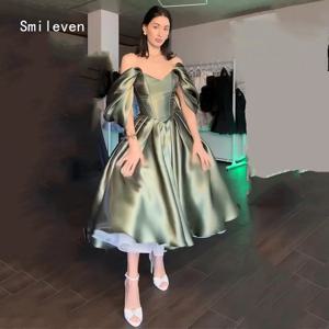 Smileven Luxury A Line فساتين سهرة 프롬 드레스 갈라 오프 숄더 파티 가운 스윗하트 행사 이브닝 드레스 맞춤 제작