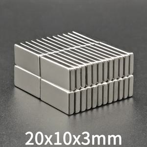 10/20개 20x10x3mm 블록 직사각형 자석 20mm X 10mm X 3mm 초강력 영구 자석 20*10*3 냉장고, DIY용