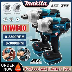 Makita DTW600 3100IPM 18V 무선 렌치 1/2인치 브러시리스 드라이버 충전식 전기 드라이버 차량 서비스 도구