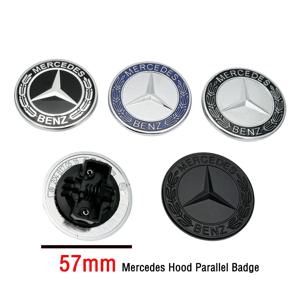 1개 자동차 로고 전면 엔진 후드 엠블럼 금속 플랫 배지 액세서리 메르세데스 벤츠 AMG E S C A B 클래스 GLE GLS CLS GLC CLA용