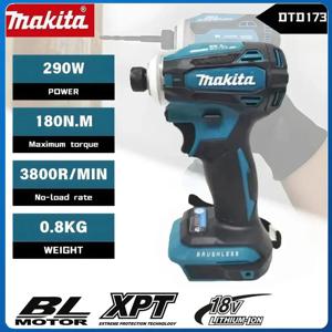 마키타 드릴 목재/볼트/T-모드 마키타 18V DTD173 1800rpm 무선 임팩트 드라이버 180Nm 브러시리스 모터 전동