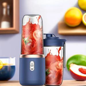 가정용 USB 충전 전기 주서기 주스 메이커 블루/핑크 과일 주서기 컵 400ml 스무디 블렌더 밀크셰이크