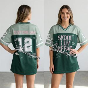 Skool Luv Affair Football Jersey 월드 투어 2026 컴백 머치 셔츠 Kpop Army 여름 남성 및 여성 티셔츠를 위한 선물