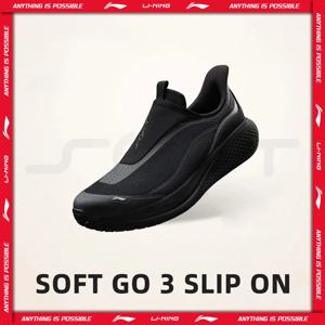Li-Ning 남성용 SOFT GO 3 슬립온 라이프스타일 슈즈 COMFOAM 통기성 내마모성 워킹 슈즈 LiNing 캐주얼 스니커즈 AGLW009