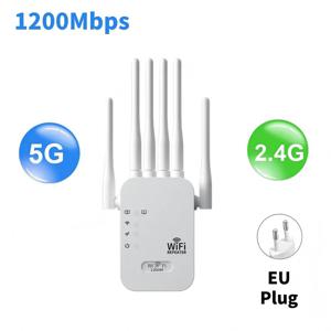 1200Mbps 듀얼 밴드 WiFi 리피터 2.4G 5G 무선 신호 증폭기 범위 확장기 가정용 네트워크 증폭기