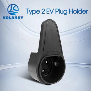 전기 자동차 유형 2 충전기 플러그 홀더 EV IEC 62196-2 충전 케이블 홀더 플러그 벽걸이형 월박스 소켓 액세서리