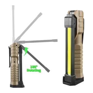 접이식 COB XPE LED 작업등 내장 배터리가 있는 휴대용 손전등 램프 토치 비상 자동차 검사 램프 레드 SOS 스트로브