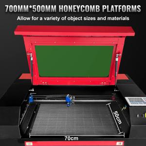 CO2 레이저 조각기 60W/80W 절단기 700x500mm Ruida 컨트롤러 목재/금속/가죽 목공 도구용 조각/절단